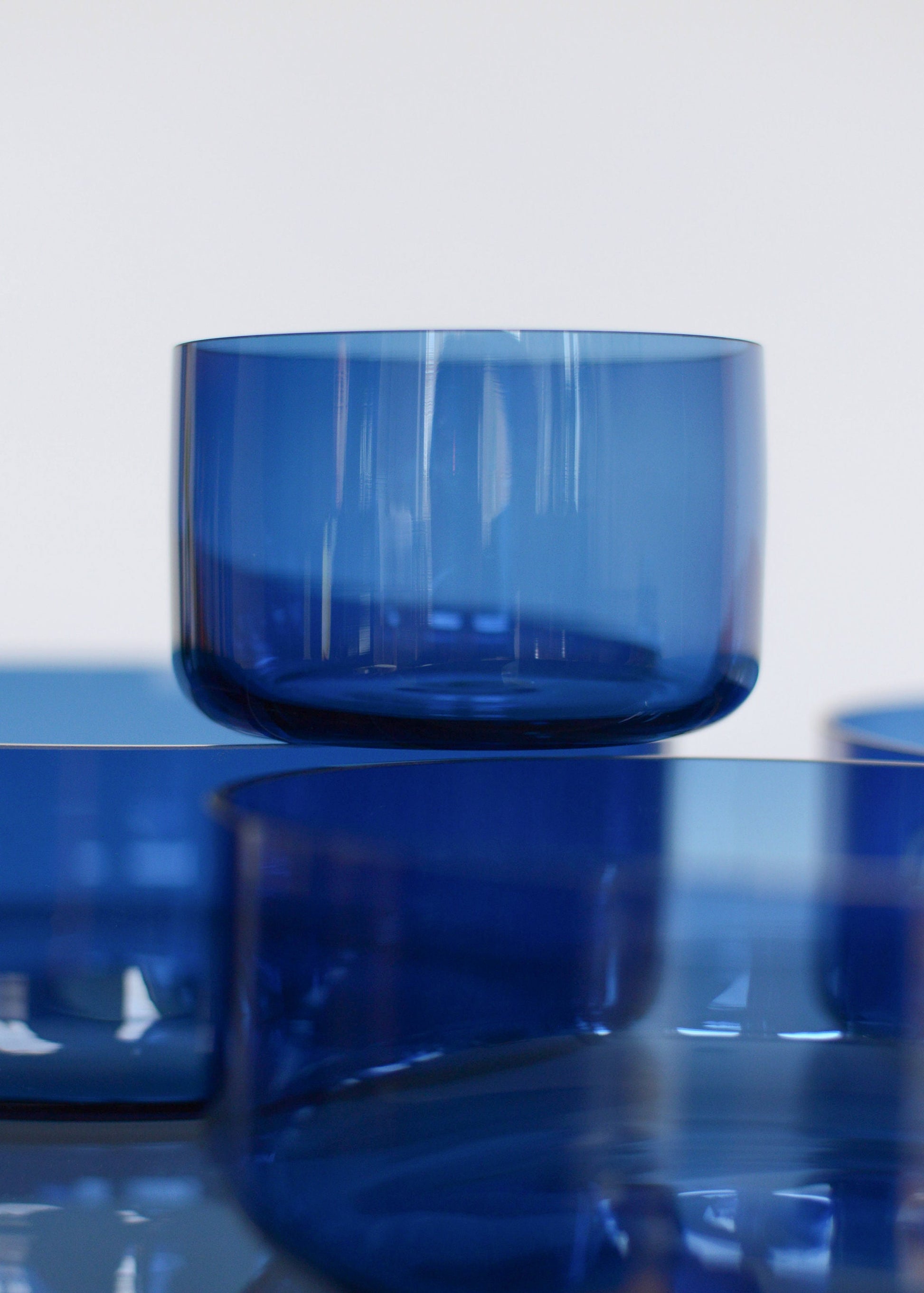 Set of 4 IKEA by Anne Nilsson ‘Stockholm’ Cobalt Blue Glass Graduated Bowls